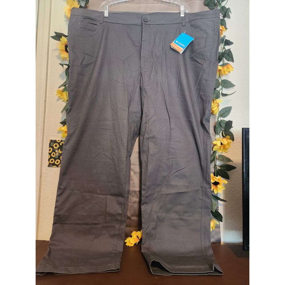 NWT Columbia Sportswear Men's Dark Gray Casual Pants Regular Fit Size 52W x 32L